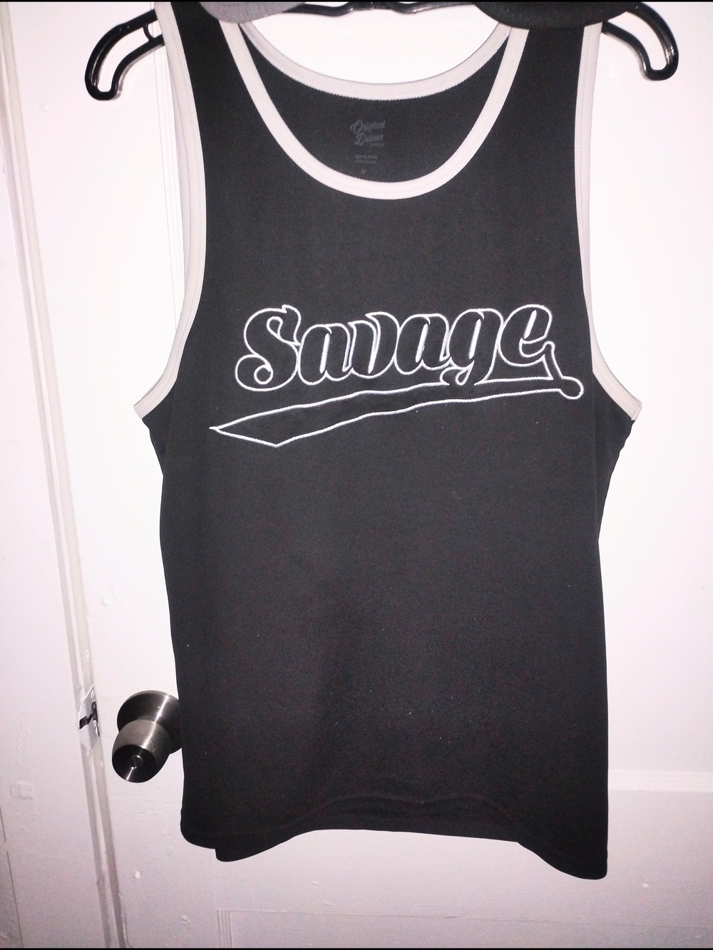 Savage Men’s Black Tank Top with Contrast Trim